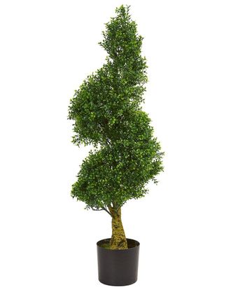 Nearly Natural 4Ft Spiral Boxwood Artificial Tree, Uv Resistant (Indoor/Outdoor)