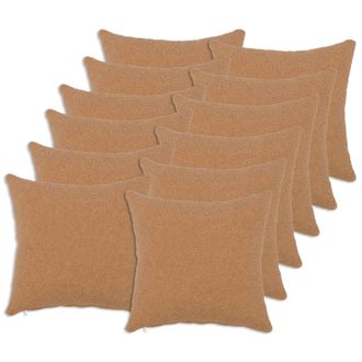 vidaXL Funda De Almohada 12 Pcs Heerlen Beige 40 X 40 Cm Boucl&eacute; Vidaxl