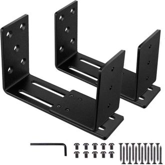 OEM Juego De 2 Soportes De Barricada, Soportes Ajustables En Forma De U, Soportes Para Cerraduras De Seguridad De Puertas, Adecuados Para Cerraduras De Pu