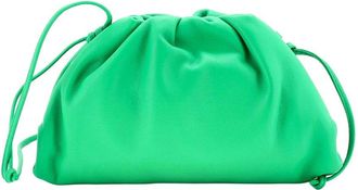 Bottega Veneta Green Sheep Leather The Pouch Mini (Authentic Pre-Loved)