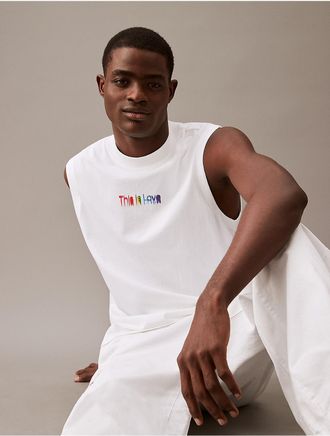 Calvin Klein Jeans Calvin Klein Mens This Is Love Graphic Classic Tank Top - White - XXL