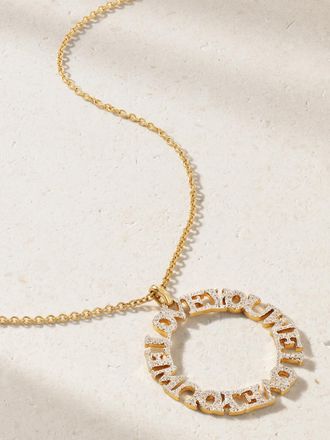 Yvonne Léon Collana In Oro 9 Carati Con Diamanti