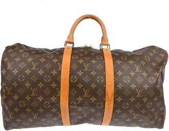 Louis Vuitton Pre-owned Weekend Bags, female, Brown, Size: ONE SIZE Pre-owned Vintage Monogram Keepall Duffle Bag