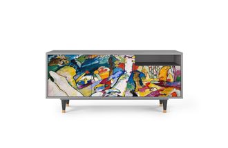 StoryZ Mueble de TV multicolores 2 cajones y 2 puertas L 125 cm