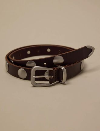 Lucky Brand Leather Belt With Oversized Studds