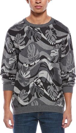 Tommy Bahama Monstera Camo Silk-Blend Crewneck Sweater