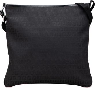 Fendi Pre-owned Shoulder Bags, female, Black, Size: ONE SIZE Pre-owned Classic Textile Shoulder Bag