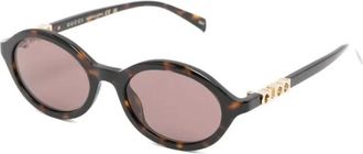 Gucci Sunglasses, female, Brown, Size: ONE SIZE Round Frame Sunglasses