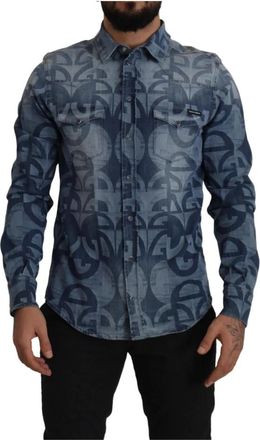 Dolce & Gabbana Casual Shirts - Heren - Casual Overhemden - Veelkleurig - M - Katoen - Overhemden