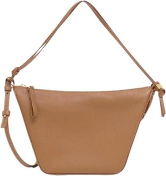 Loewe Pre-owned Hammock Hobo Bag Mini Shoulder Bag - Dames - Vintage Schoudertas - Bruin - ONE Size - Leer - Vintage