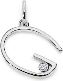 Monica Vinader Lab Grown Diamond Initial Pendant in Sterling Silver G at Nordstrom