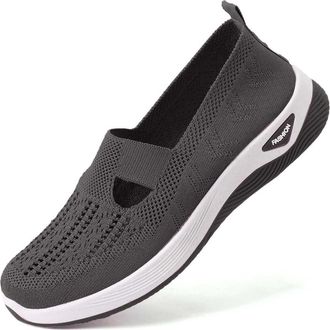 Generic Womens Summer Mesh Slip-On Sneakers, Round Toe Glitter Breathable Casual Shoes, Anti-Slip Comfort Walking Shoes, Lightweight Fashion Easy-On Flats