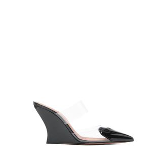 Alaia Le Coeur Pointed-toe Wedge Mules