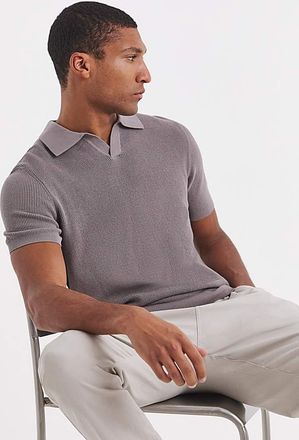 Jacamo Open Neck Textured Polo