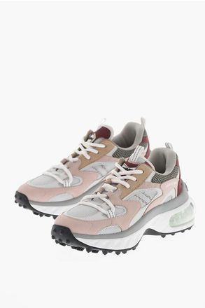 Dsquared2 Leather and Fabric Low Top Sneakers BUBBLE size 38