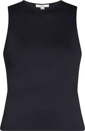 Vince round-neck tank top - women - Polyester/Spandex/Elastane - L - Black