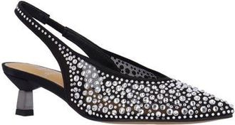 J. Rene&eacute; Tressa Slingback Pointed Toe Kitten Heel Pump in Black at Nordstrom, Size 10.5
