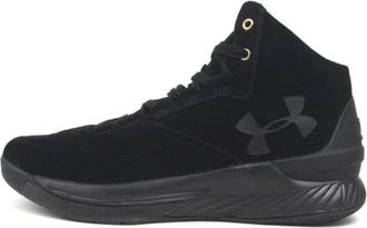 Under Armour Curry 1 Lux Mid Black Suede 1298701-001