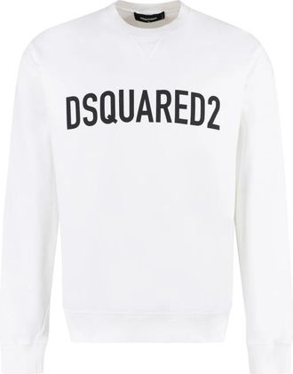 Dsquared2 Cool Fit Crewneck Sweatshirt - Heren - Sweatshirts - Wit - XL - Katoen - Hoodies & sweatvesten