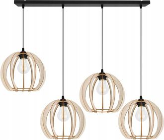 OEM L&aacute;mpara De Techo Colgante Led Moderna De Madera