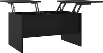 vidaXL Mesa De Centro Madera De Ingenier&iacute;a Negra 80x50x42,5 Cm Vidaxl