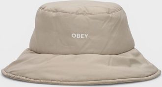 Obey Mens Logo Bucket Hat Silver Grey - Tan - Size: O/S