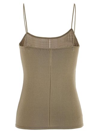 Christophe Lemaire Perforated Viscose Blend Tank Top - Beige
