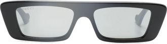 Gucci rectangular-frame tinted sunglasses - unisex - Acetate - 54 - Black