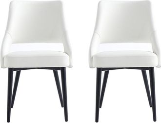 Manhattan Comfort Tremont Modern Leatherette Dining Chair With Metal Legs