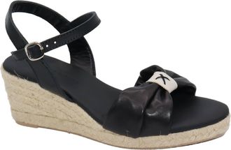 Eric Michael Womens Bailey Sandal In Black/white