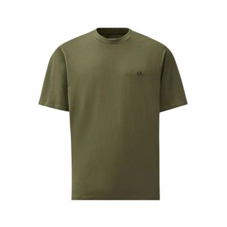C.P. Company T-Shirts, male, Green, Size: S Goggle T-shirt