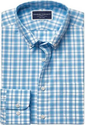 CHARLES TYRWHITT Non-Iron Stretch Check Wool Shirt