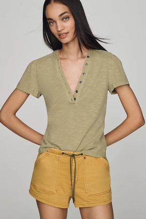 Pilcro Cotton Henley Tee