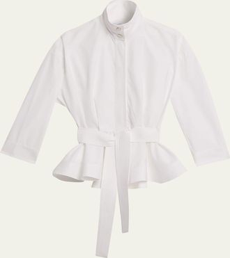 Jacquemus The Cabana Cotton Poplin Belted Shirt Jacket