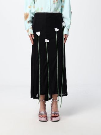 Moschino Gonna midi in jersey con fiori applicati