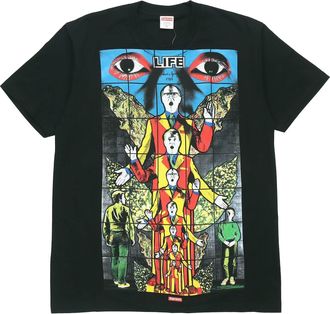 SUPREME SS19 Gilbert George LIFE Black Tee SUP-SS19-533