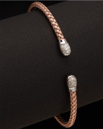 Meshmerise 18K Over Silver 0.20 Ct. Tw. Diamond Bangle Bracelet