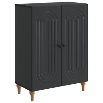 vidaXL Aparador Negro 66 X 34,5 X 90 Cm Madera De Ingenier&iacute;a Vidaxl