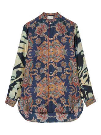 Pierre-Louis Mascia ALOE silk shirt - unisex - Silk - S - Blue