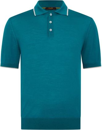 Moorer Polo Shirt - Heren - Polos - Blauw - S - Tops