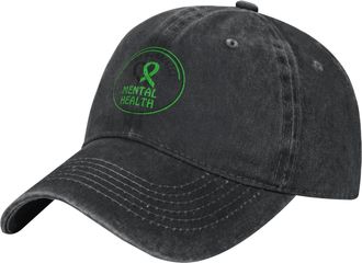 Generic Sandwich Cap,Mental Health Ribbon Awareness2 Unisex Trucker Caps Daily Casual Hat for Golf Women Travel
