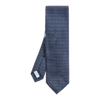 Ferragamo Heren, Accessoires, Blauw, Maat: ONE Size Zijde