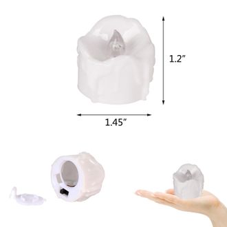 OEM Juego De 12 Velas Led Parpadeantes Tipo Candela, Ideales Para Halloween, Navidad, Oto&ntilde;o E Invierno, Bodas - Di&aacute;metro: 3,6 Cm - Altura: 3,3 Cm