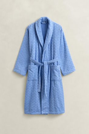 GANT Home decor Herringbone Jacquard Robe (XXL) HYDRANGEA BLUE