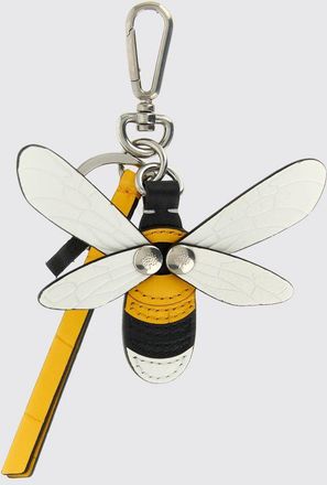 Mulberry Bumblebee Calfskin Leather Keychain with Snap Hook