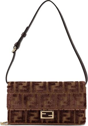 Fendi Brown FF jacquard Shoulder Bag
