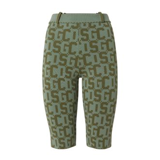 GCDS Leggings da Ciclismo - - Shorts - Donna - Verde - S