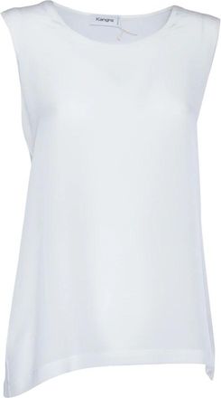 KANGRA Canotta in Crepe di Seta - Dames - Tops zonder mouwen - Wit - L - Tops