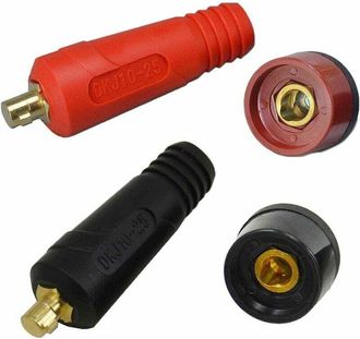 Elle Juego De 4 Conectores De Panel Para Cables Soldables, Toma De Conexi&oacute;n R&aacute;pida De 200 Amperios (dkj10-25 Y Dkz10-25)