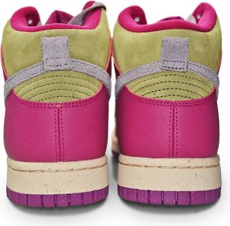 Nike Womens Dunk High Sneaker Multicolor Leather Suede
